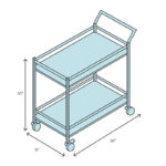 Industrial Metal Bar Trolley - Image 5
