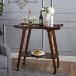 TimberCraft Solid Wood Bar Cart
