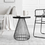 Solid Wood Top Side Table with Modern Sleek Profile - Image 2