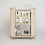 Metal & Raffia Bar Cart - Image 2