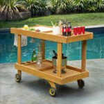 Teak Heritage Outdoor Bar Trolley - Image 2