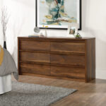 Solid Sheesham Wood 6-Drawer Double Chest – 52.7” Wide Bedroom Storage Dresser