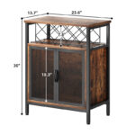 Heritage Wood Bar Cabinet with Built-in Wine Racks - Image 5