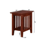Handcrafted Solid Wood Side Table with Natural Grain Finish - Image 2