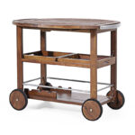 Wooden Bar & Kitchen Utility Cart - Image 2