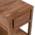 Solid Wood Side Table with Built-In Storage Shelf for Modern Homes - Image 7