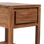 Solid Wood Side Table with Built-In Storage Shelf for Modern Homes - Image 5