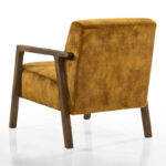 Upholstered Wooden Armchair with Cushioned Seating for Living & Study Spaces - Image 5