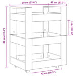 Engineered Wood Kitchen Utility Trolley – 23.6 × 17.7 × 31.5 In - Image 7