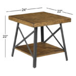 Solid Wood Top Side Table with Clean Minimal Silhouette - Image 5