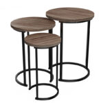Set of 3 Round Side Tables for Living Room, Bedroom and Home Office - Image 5