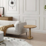 Solid Wood Side Table with Natural Grain and Compact Form - Image 5