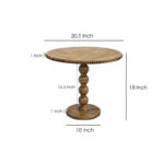Solid Wood Side Table with Natural Grain and Compact Form - Image 6