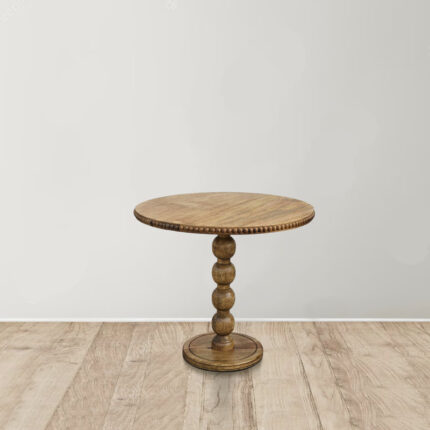 Solid Wood Side Table with Natural Grain and Compact Form
