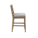 Solid Wood Bar & Counter Stool with Minimal Rustic Design for Home Use - Image 3