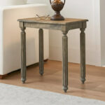 Solid Wood Rectangular End Table with Turned Legs for Living Room and Bedroom Corners - Image 5