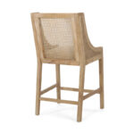 Upholstered Counter Stools with Solid Wood Support Frame (Set of 2) - Image 5