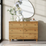 Sheesham Wood Bedroom Dresser with 6 Spacious Drawers - Image 2