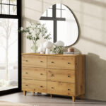 Sheesham Wood Bedroom Dresser with 6 Spacious Drawers