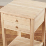 Solid Wood Two-Drawer Side Table with Compact Storage Design - Image 2