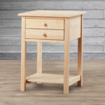 Solid Wood Two-Drawer Side Table with Compact Storage Design - Image 6