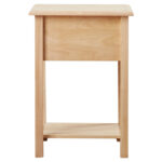 Solid Wood Two-Drawer Side Table with Compact Storage Design - Image 5