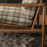 Upholstered Armchair with Wooden Base for Living & Study Corners - Image 7