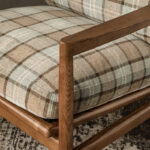 Upholstered Armchair with Wooden Base for Living & Study Corners - Image 5