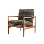 Upholstered Armchair with Wooden Base for Living & Study Corners - Image 4