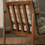 Upholstered Armchair with Wooden Base for Living & Study Corners - Image 8