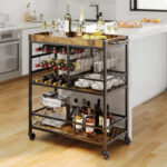 SteelCraft Modern Metal Bar Trolley - Image 5