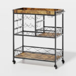 SteelCraft Modern Metal Bar Trolley - Image 4