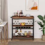 MetroLine Modern Metal Bar Cart - Image 2