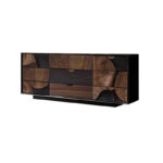 Rectangular Solid Sheesham Wood Storage Chest with 3 Drawers for Bedroom - Image 5