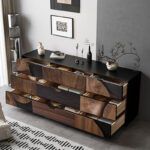 Rectangular Solid Sheesham Wood Storage Chest with 3 Drawers for Bedroom - Image 4