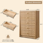 Solid Sheesham Wood 5-Drawer Chest – 39.4” Tall Bedroom Dresser for Storage - Image 2