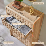 Solid Sheesham Wood 5-Drawer Chest – 39.4” Tall Bedroom Dresser for Storage - Image 4