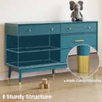 Solid Sheesham Wood 6-Drawer Double Dresser – Spacious Bedroom Storage Chest - Image 3