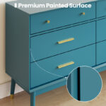 Solid Sheesham Wood 6-Drawer Double Dresser – Spacious Bedroom Storage Chest - Image 7