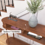 Modern Wooden Console Table with Smooth Tambour Door - Image 8