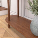 Solid Wood Console Table with Smooth Tambour Sliding Door - Image 7