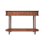 Solid Wood Console Table with Smooth Tambour Sliding Door - Image 5