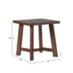 Sheesham Rustic Solid Wood Square Side Table - Image 5