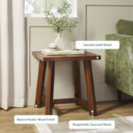 Sheesham Rustic Solid Wood Square Side Table - Image 2