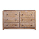 Solid Sheesham Wood Chest of 6 Drawers (Set of 2) – Bedroom Storage Cabinets - Image 5