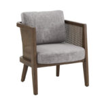 Premium Solid Wood Upholstered Armchair for Home Seating - Image 2