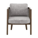 Premium Solid Wood Upholstered Armchair for Home Seating - Image 6