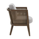 Premium Solid Wood Upholstered Armchair for Home Seating - Image 4