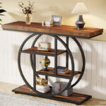 Brown Wooden Console Table for Warm and Natural Indian Interiors - Image 5