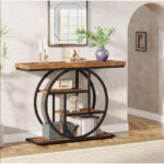 Solid Wood Console Table in Modern Black Finish - Image 2